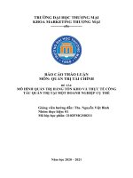 Bài thảo luận đề tài MÔ HÌNH QUẢN TRỊ HÀNG TỒN KHO VÀ THỰC TẾ CÔNG TÁC QUẢN TRỊ TẠI CÔNG TY CỔ PHẦN MAY VIỆT TIẾN