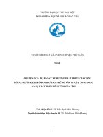 CHUYÊN ĐỀ 9: DỰ BÁO VỀ XU HƯỚNG PHÁT TRIỂN CỦA CỘNG ĐỒNG NGƯỜI KHMER Ở BÌNH DƯƠNG, NHỮNG VẤN ĐỀ CỦA CỘNG ĐỒNG VÀ SỰ PHÁT TRIỂN BỀN VỮNG CỦA TỈNH