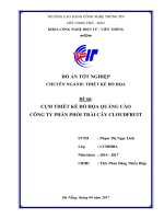 ĐỒ ÁN TỐT NGHIỆP CHUYÊN NGÀNH: THIẾT KẾ ĐỒ HỌA  Đề tài: CỤM THIẾT KẾ ĐỒ HỌA QUẢNG CÁO CÔNG TY PHÂN PHỐI TRÁI CÂY CLOUDFRUIT