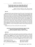 Thay đổi thực hành về dự phòng biến chứng cho người bệnh tăng huyết áp điều trị ngoại trú tại Bệnh viện Hữu nghị Đa khoa Nghệ An năm 2021
