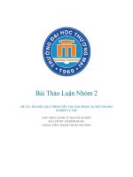 ĐỀ TÀI: TÌM HIỂU QUÁ TRÌNH TIÊU THỤ SẢN PHẨM TẠI MỘT DOANH NGHIỆP CỤ THỂ(TẬP ĐOÀN VINGROUP )