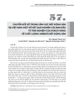 Chuyển đổi số trong lĩnh vực bất động sản tại Việt Nam: Một số kết quả nghiên cứu ban đầu từ trải nghiệm của khách hàng về chất lượng website bất động sản