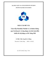 Giao tiếp simulink matlab và arduino thông qua serial port và ứng dụng vào bài toán điều khiển tốc độ động cơ DC bằng PID 