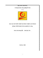 Thiết kế phát triển sản phẩm lò vi sóng