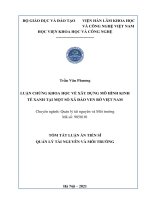 Luận chứng khoa học về xây dựng mô hình kinh tế xanh tại một số xã đảo ven bờ việt nam (tt) 