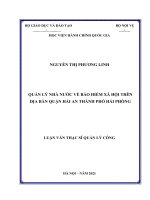 Quản lý nhà nước về bảo hiểm xã hội trên địa bàn quận hải an thành phố hải phòng 