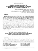 Thực hành về sử dụng bình xịt định liều của người bệnh COPD sau can thiệp giáo dục sức khỏe tại Bệnh viện Hữu nghị Đa khoa Nghệ An năm 2021