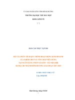 Phân tích quy trình hoạt động kinh doanh của khối cho vay tín chấp tiêu dùng tại ngân hàng TMCP sài gòn – hà nội (SHB bank) chi nhánh bình dương giai đoạn 2017 – 2019