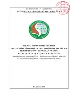 CHƯƠNG TRÌNH ĐÀO TẠO TỪ XA THEO MÔ HÌNH HỌC TẬP KẾT HỢP TRÌNH ĐỘ ĐẠI HỌC - HỆ VỪA LÀM VỪA HỌC NGÀNH QUẢN TRỊ DỊCH VỤ DU LỊCH VÀ LỮ HÀNH