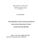 Sử dụng hinh thức tổ chức dạy học ngoài giờ lên lớp trong giảng dạy môn giáo dục công dân ở trường trung học phổ thông  