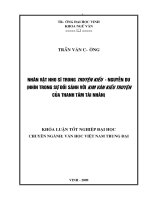 Nhân vật nho sỹ trong truyện kiều   nguyễn du (nhìn trong sự đối sánh với kim vân kiều truyện của thanh tâm tài nhân)  