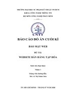 Báo cáo đồ án cuối kì bảo mật WEB đề tài website bán hàng tạp hóa