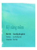 Slide kỹ năng mềm bài 7  giao tiếp phi ngôn từ 