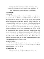 LÝ LUẬN CỦA CHỦ NGHĨA MÁC – LÊNIN VỀ VAI TRÒ CỦA NGƯỜI LAO ĐỘNG TRONG LỰC LƯỢNG SẢN XUẤT VỚI VẤN đề PHÁT TRIỂN NGUỒN NHÂN LỰC ở VIỆT NAM HIỆN NAY 