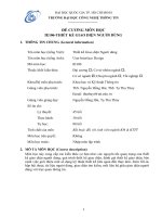 TRƯỜNG ĐẠI HỌC CÔNG NGHỆ THÔNG TIN ĐỀ CƯƠNG MÔN HỌC THIẾT KẾ GIAO DIỆN NGƯỜI DÙNG THÔNG TIN CHUNG (General information)