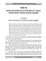 QUẢN TRỊ NHÂN SỰ VÀ ĐỔl MỚI KỸ THUẬT, CÔNG NGHỆ TRONG DOANH NGHỈỆP