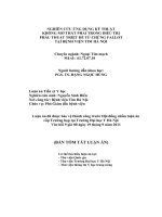 NGHIÊN CỨU ỨNG DỤNG KỸ THUẬT KHÔNG MỞ THẤT PHẢI TRONG ĐIỀU TRỊ PHẪU THUẬT TRIỆT ĐỂ TỨ CHỨNG FALLOT TẠI BỆNH VIỆN TIM HÀ NỘI. PGS. TS. ĐẶNG NGỌC HÙNG