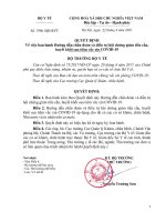 Hướng dẫn chẩn đoán điều trị hội chứng giảm tiểu cầu, huyết khối sau tiêm vắc xin COVID-19