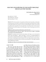 Khai thác làng nghề bánh cáy làng Nguyễn trong học động du lịch tỉnh Thái Bình