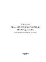 Tài liệu tham khảo Chăm sóc sức khỏe người lớn bệnh ngoại khoa (Dành cho đào tạo Điều dưỡng trình độ cao đẳng)