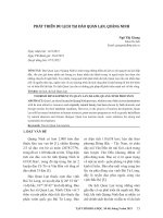 Phát triển du lịch tại đảo Quan Lạn, Quảng Ninh