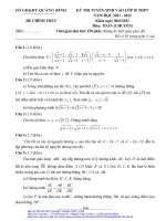 Đề thi tuyển sinh vào lớp 10 môn Toán (chuyên) năm 2021-2022 - Sở GD&ĐT Quảng Bình
