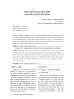 Phát triển du lịch cộng đồng tại huyện Cát Hải, Hải Phòng