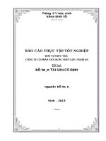 bao cao tổ chức hạch toán tài sản cố định với những vấn đề về quản lý và nâng cao hiệu quả sử dụng tài sản cố định 