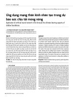 Ứng dụng mạng thần kinh nhân tạo trong dự báo sức chịu tải móng nông