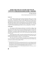 Phương pháp giảng dạy chủ động nhất quán với chuẩn đầu ra trong đào tạo ngành Tài chính − Ngân hàng