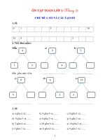 BÀI TẬP ÔN TẬP TOÁN LỚP 1