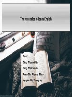 The strategies to learn English