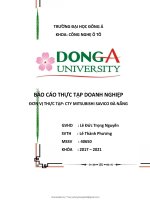 Báo cáo thực tập doanh nghiệp đại học đông á