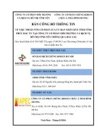 BẢN CÔNG BỐ THÔNG TIN VỀ VIỆC THOÁI VỐN CỔ PHẦN CỦA UBND TỈNH VĨNH PHÚC ĐẦU TƯ TẠI CÔNG TY CỔ PHẦN MÔI TRƯỜNG VÀ DỊCH VỤ ĐÔ THỊ VĨNH YÊN THÔNG QUA ĐẤU GIÁ