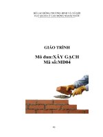 Giáo trình Xây gạch