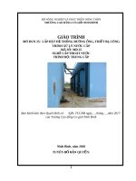 Giáo trình Lắp đặt hệ thống đường ống, thiết bị, công trình xử lý nước cấp (Nghề Cấp thoát nước)