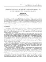 Giải pháp tăng cường liên kết giữa các doanh nghiệp du lịch để phát triển bền vững du lịch tỉnh Hòa Bình