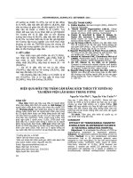 Hiệu quả điều trị trầm cảm bằng kích thích từ xuyên sọ tại Bệnh viện Lão khoa trung ương