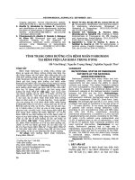 Tình trạng dinh dưỡng của bệnh nhân parkinson tại Bệnh viện Lão khoa Trung ương