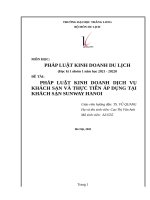 Tểu luận pháp luật kinh doanh du lịch