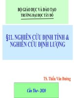 NGHIÊN CỨU ĐỊNH TÍNH  NGHIÊN CỨU ĐỊNH LƯỢNG