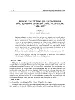 Phương pháp sử dụng bạo lực cách mạng tổng hợp trong đường lối chống Mỹ, cứu nước (1954 – 1975)