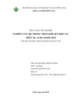 Nghiên cứu hệ thống treo khí nén điện tử trên xe Audi A8 đời 2010