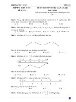 Đề thi thử THPT Quốc gia năm 2021 môn Toán có đáp án - Trường THPT Dĩ An