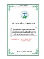 Dề tài Xác định hàm lượng sắt trong nước bằng UVVis