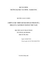 Tiểu luận Quản trị sản phẩm_CHIẾN LƯỢC THIẾT KẾ BAO BÌ SẢN PHẨM SỮA MILO CỦA TẬP ĐOÀN NESTLÉ VIỆT NAM_Marketing