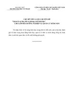 “Quản lý sự thay đổi và phong cách lãnh đạo”