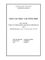 Báo cáo thực tập tốt nghiệp Viện hợp tác Quốc tế tại Công Ty TNHH Thương Mại Hưng Thịnh Hưng Yên