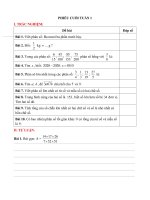 PHIẾU CUỐI TUẦN 1 TOÁN 5