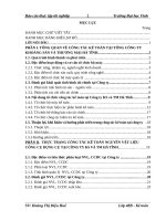 THỰC TRẠNG CÔNG tác kế TOÁN NGUYÊN vật LIỆU CÔNG cụ DỤNG cụ tại CÔNG TY KS và TM hà TĨNH  